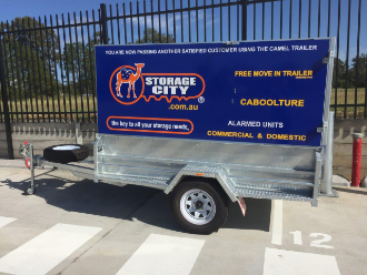 A free move-in trailer is available
